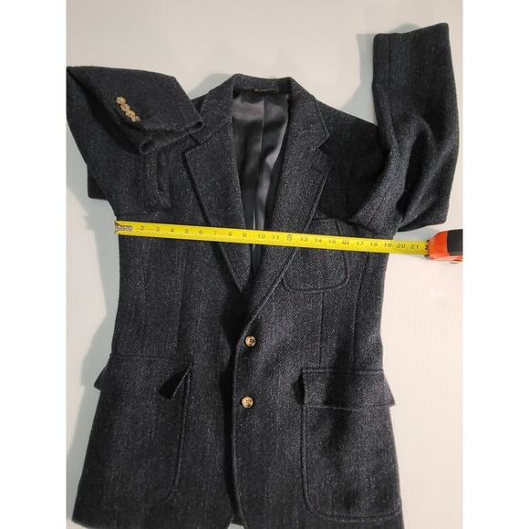 Van Heusen Blazer Suit Jacket Gray‎ Patterned Business Career Size 42R - Picture 10 of 11